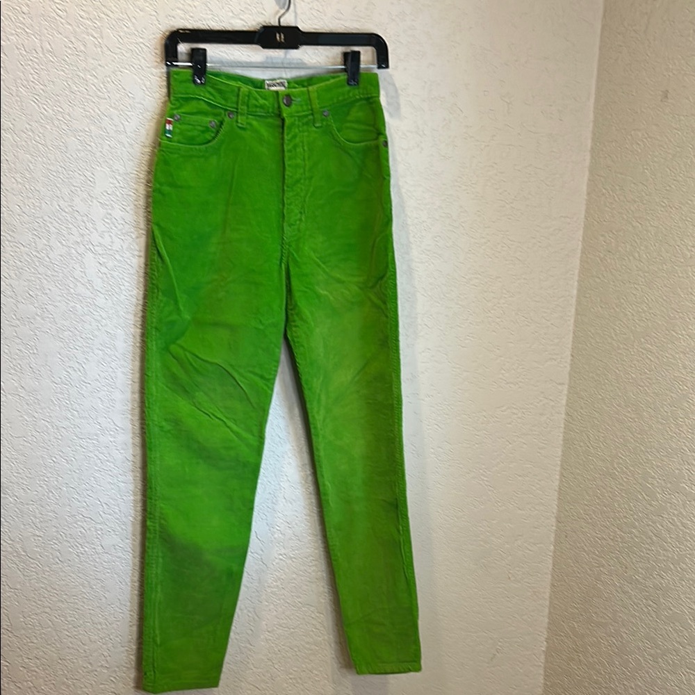 Moschino Bright Green Women's Straight Pants